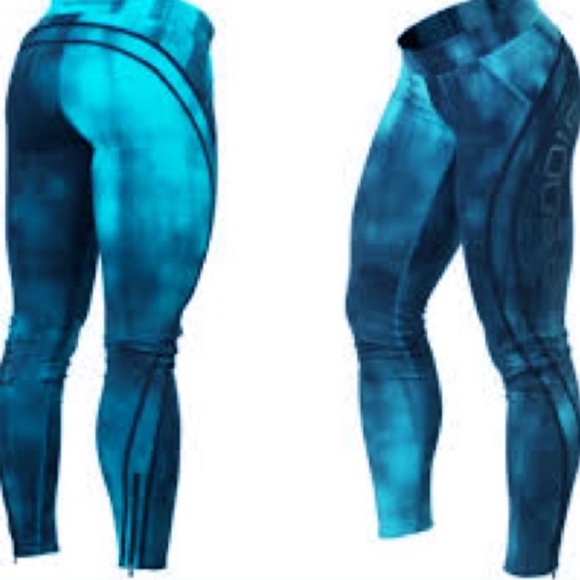 BETTERBODIES Pants - BETTER BODIES Tie Dye Blue Leggings